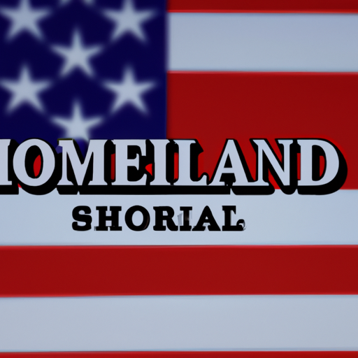תמונה של הלוגו של סדרת הומלנד על רקע הדגל האמריקאי