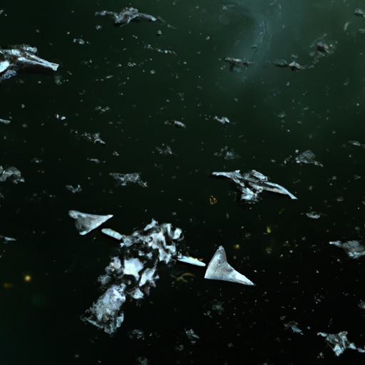 תמונה סוחפת של צי Battlestar Galactica בחלל העמוק